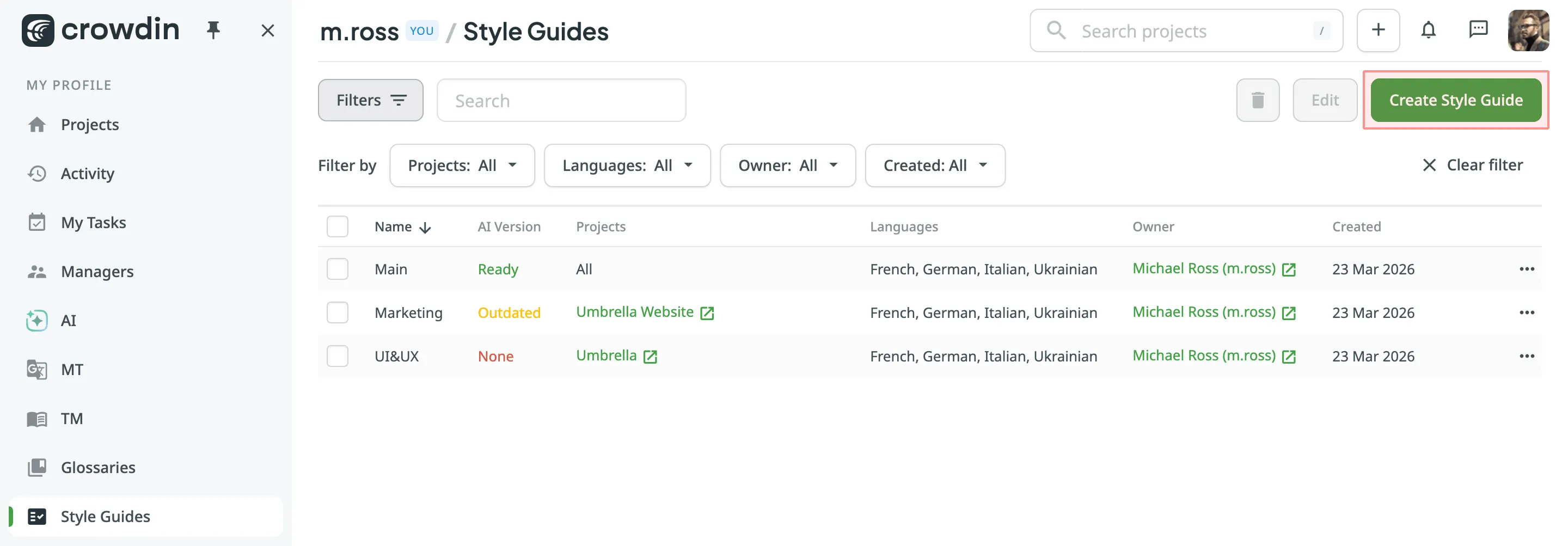 Create Style Guide